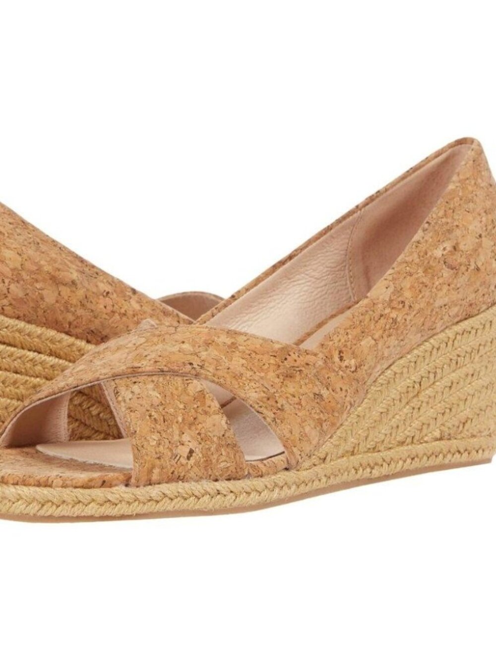 Jack Rogers Kork Palmer Crisscross Wedge Espadrille Size 10
